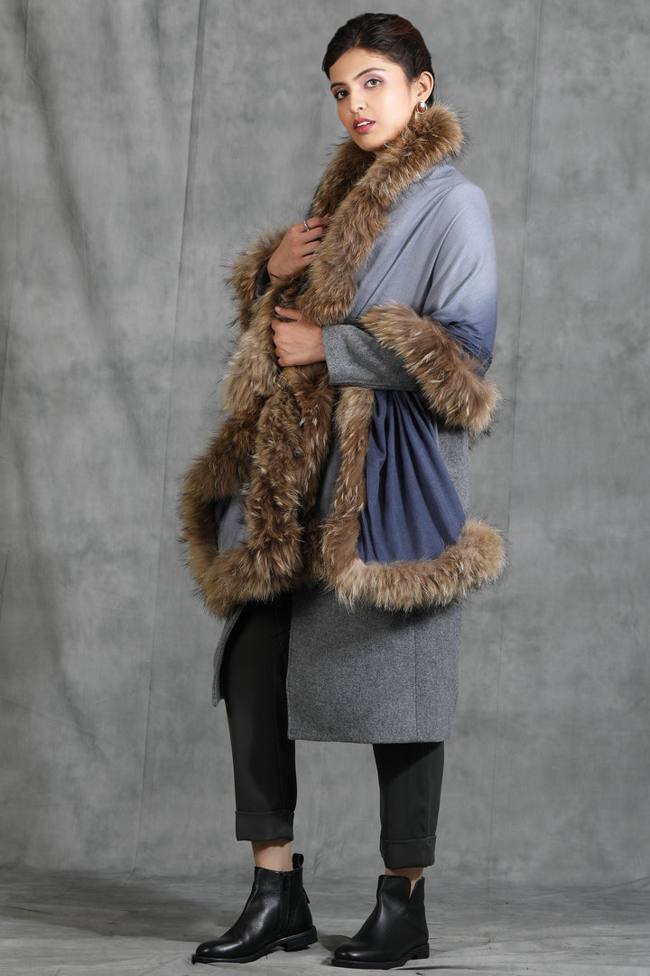 Cashmere High-Quality Fur Stole | SHOBITAM