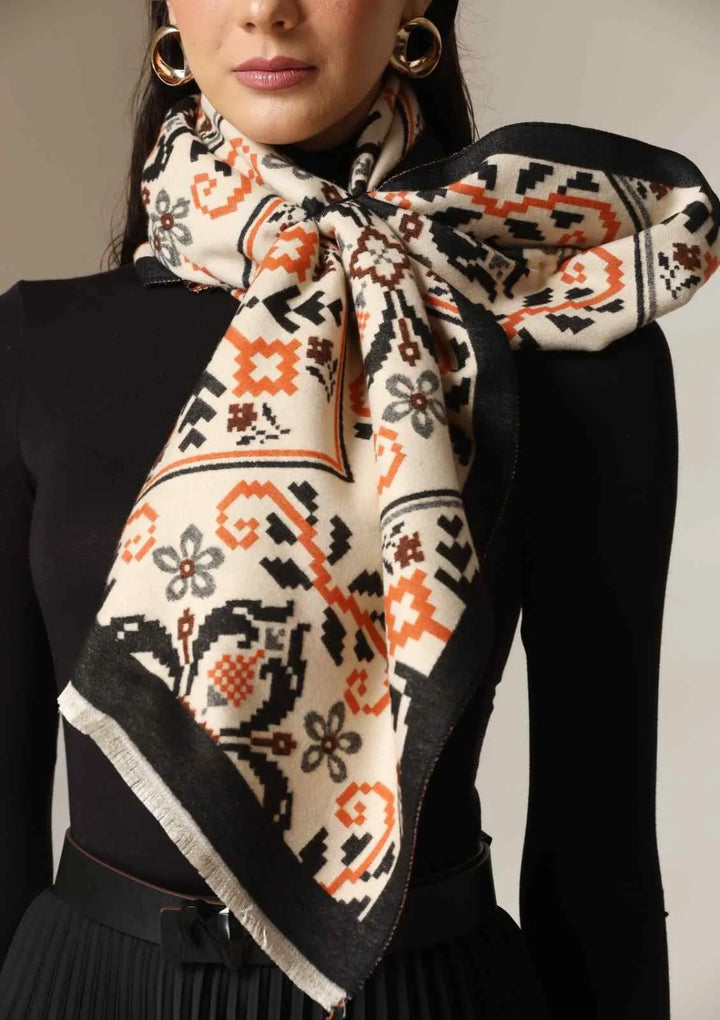 Equestrian Luxe Thick vegan cashmere Stoles | SHOBITAM