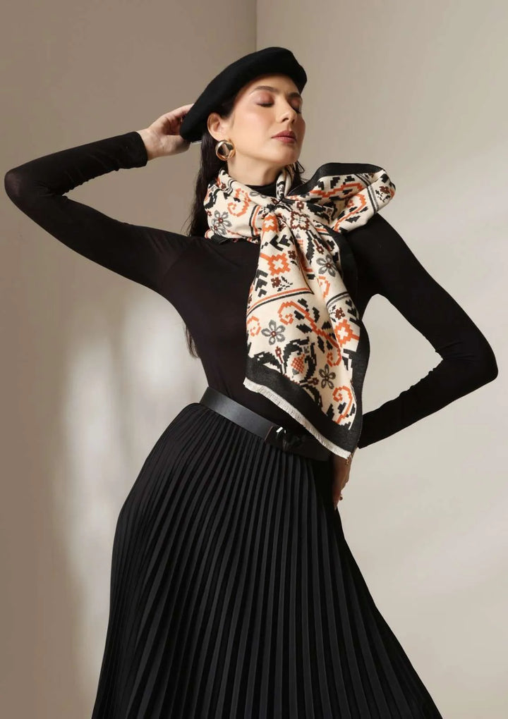 Equestrian Luxe Thick vegan cashmere Stoles | SHOBITAM