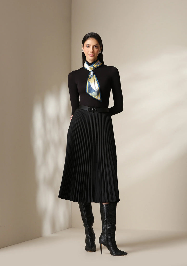 Midnight Peaks Silk Dusal ScarfSet | SHOBITAM