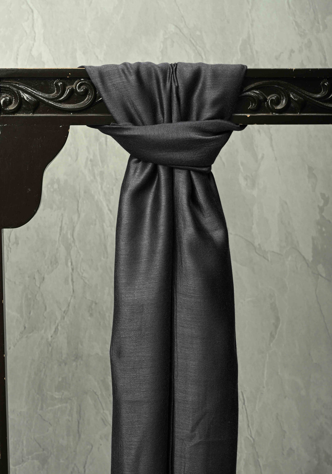 His & Her Charcoal Black Fine Stole & Midnight Blue Cashmere fine wool Stoles – Luxury Anniversary, Wedding & Return Gift Size 30 x 80