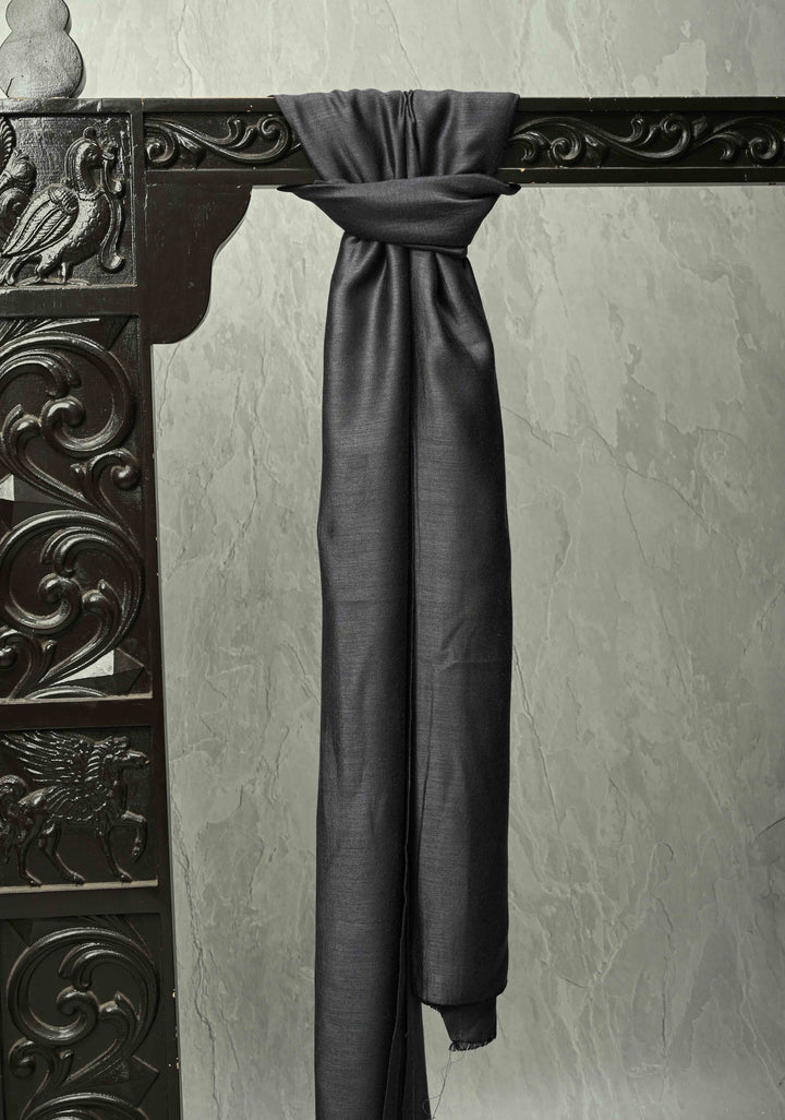 Stunning Black Floral Meenakari Jaal Stole & Charcoal Black Fine Stole  Luxury Anniversary, Wedding & Return Gift Size 30 x 80