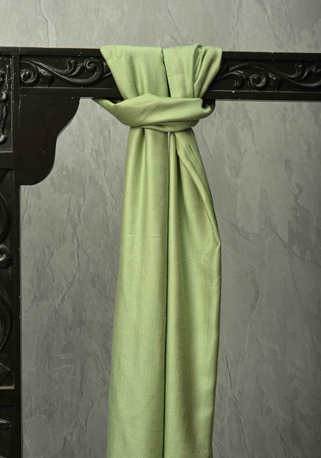 His & Her Dark Sage Green Floral Meenakari Jaal Stole & Sage Green Cashmere Fine Stole  Luxury Anniversary, Wedding & Return Gift Size 30 x 80