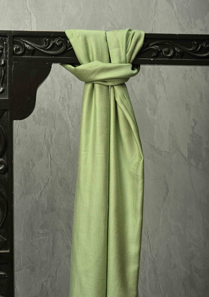 His & Her Dark Sage Green Floral Meenakari Jaal Stole & Sage Green Cashmere Fine Stole  Luxury Anniversary, Wedding & Return Gift Size 30 x 80