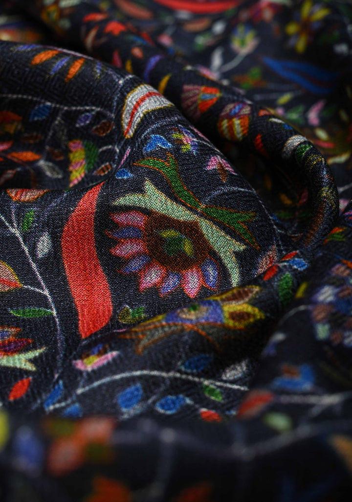 His & Her Charcoal Black Fine Stole & Midnight Blue Cashmere fine wool Stoles – Luxury Anniversary, Wedding & Return Gift Size 30 x 80