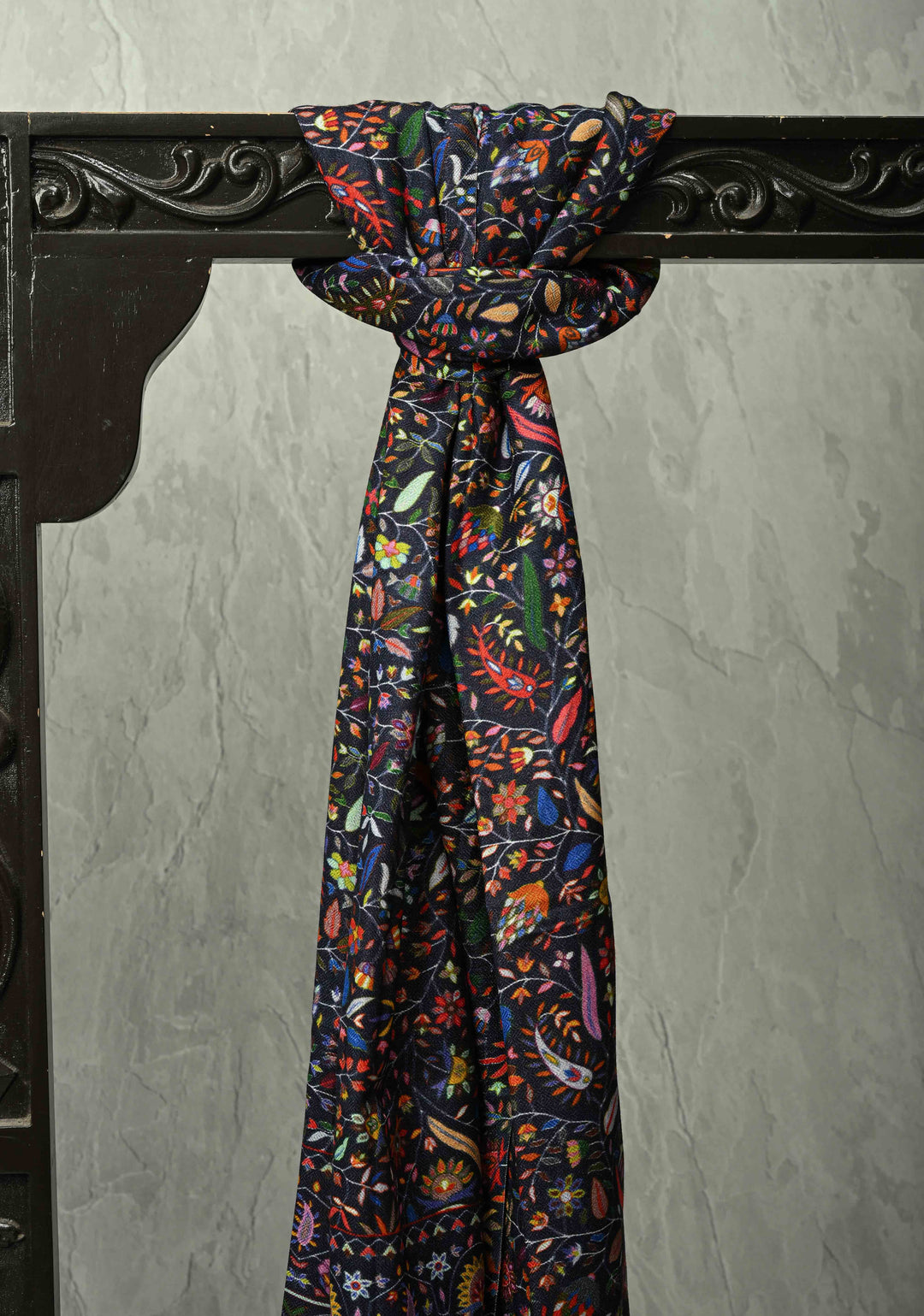 His & Her Charcoal Black Fine Stole & Midnight Blue Cashmere fine wool Stoles – Luxury Anniversary, Wedding & Return Gift Size 30 x 80