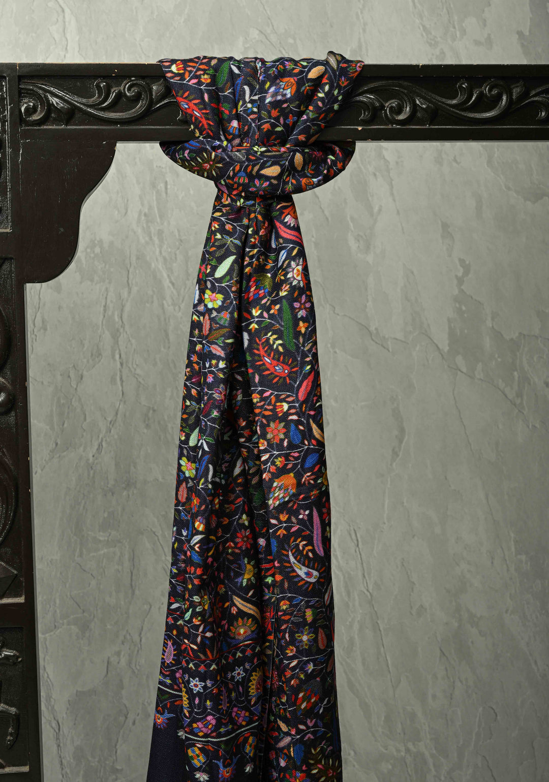 His & Her Charcoal Black Fine Stole & Midnight Blue Cashmere fine wool Stoles – Luxury Anniversary, Wedding & Return Gift Size 30 x 80