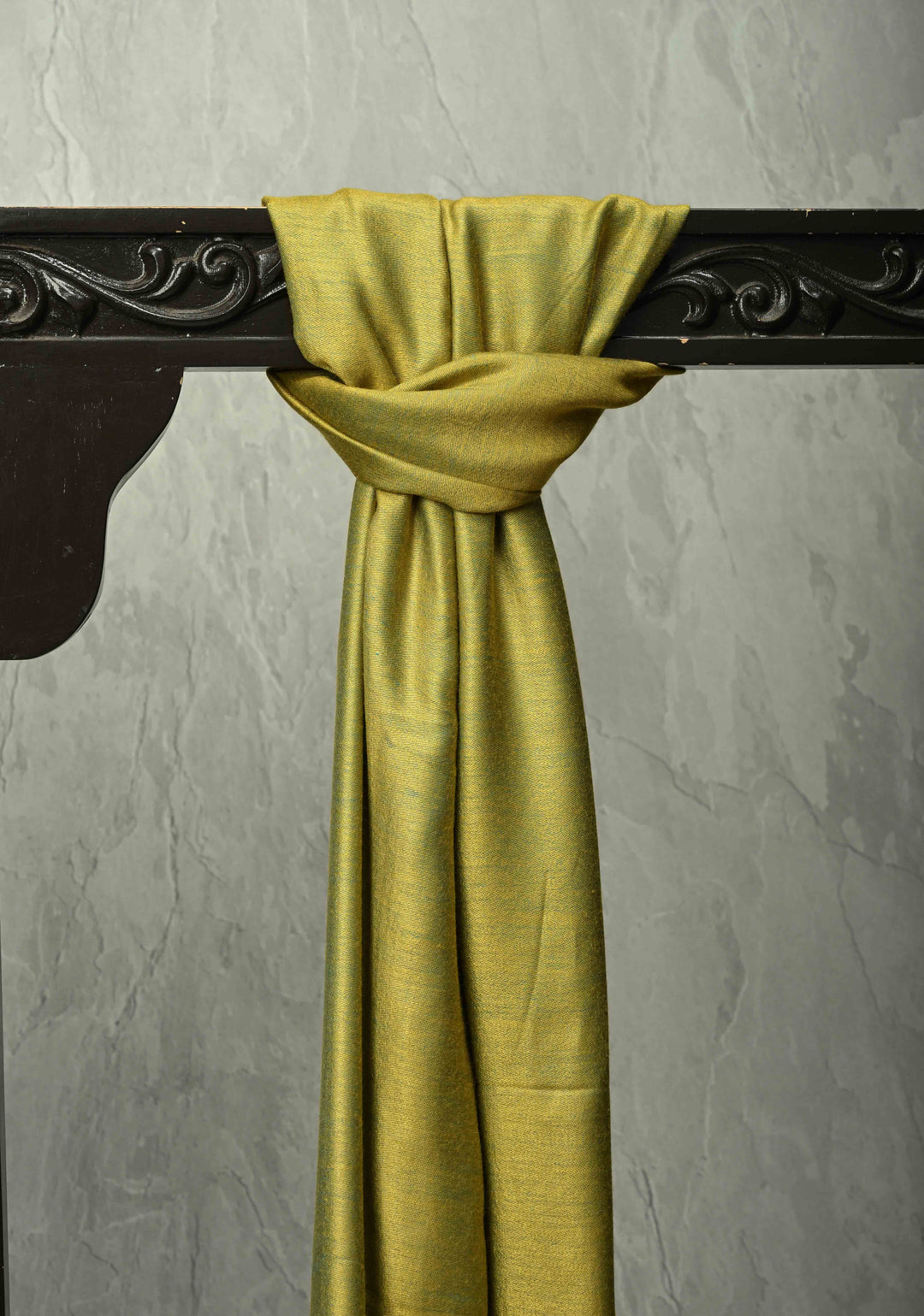 His & Her Yellow Floral Meenakari Jaal Stole & Yellowish Green Cashmere Fine Wool Stole - Luxury Anniversary, Wedding & Return Gift SizeSize 30 x 83