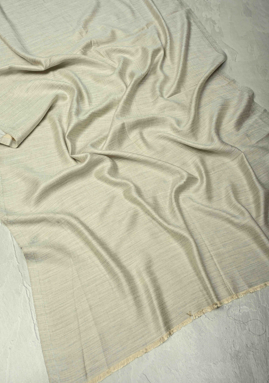 Light Gray Cashmere Fine Wool Shawl for Men & Women Size 29 x 82