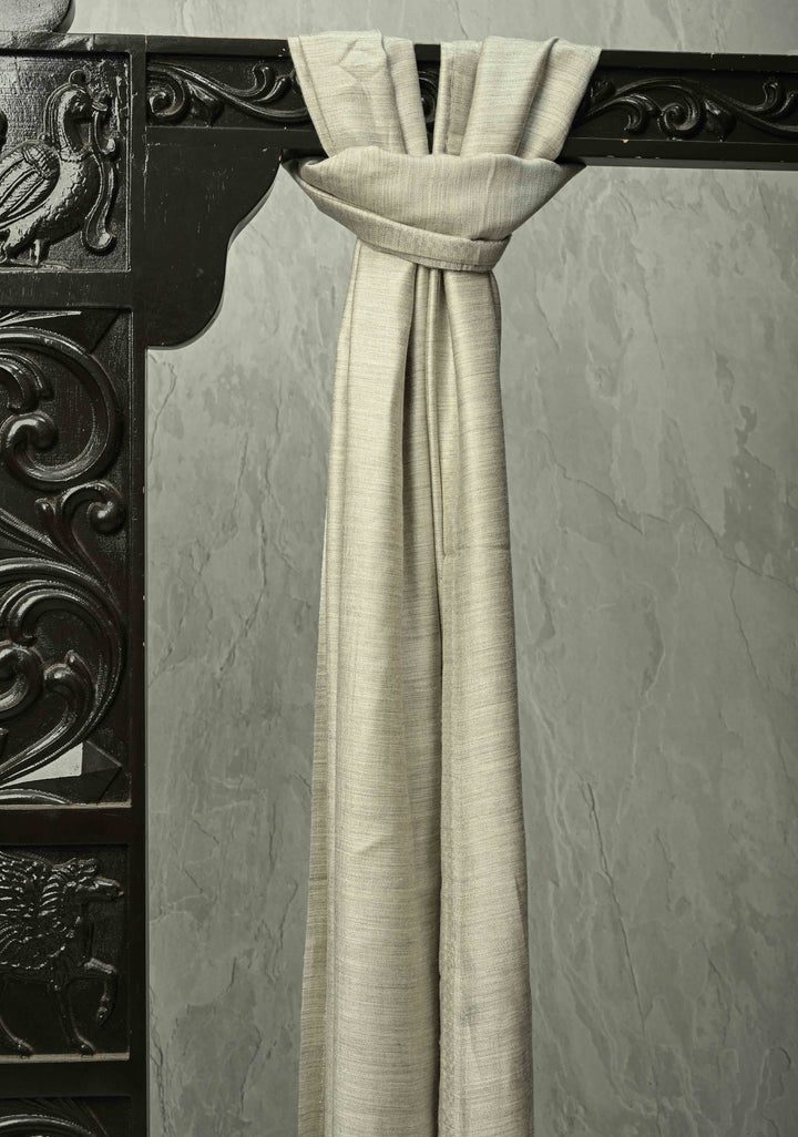 Light Gray Cashmere Fine Wool Shawl for Men & Women Size 29 x 82