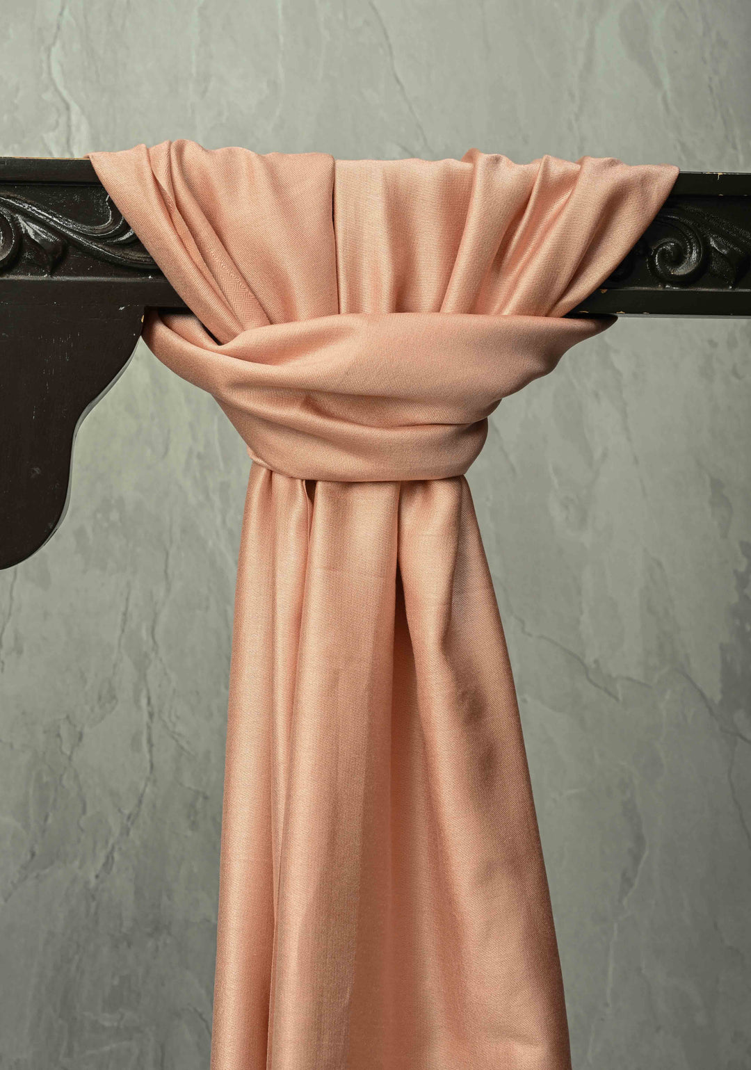 His & Her Kora Color Floral Meenakari Jaal Stole & Dusty Pink Cashmere Fine Wool Stole Size 30 x 83 - Luxury Anniversary, Wedding & Return Gift Size 30 x 80