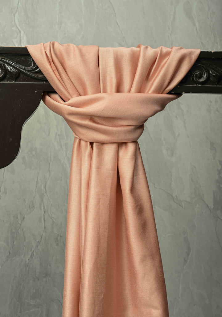 His & Her Kora Color Floral Meenakari Jaal Stole & Dusty Pink Cashmere Fine Wool Stole Size 30 x 83 - Luxury Anniversary, Wedding & Return Gift Size 30 x 80