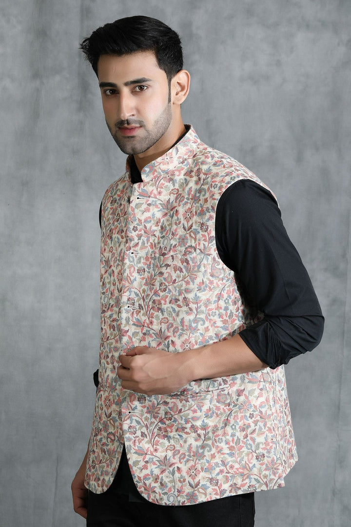 Pashmina Vintage Kani Desgin Waist Coat | Made To Order