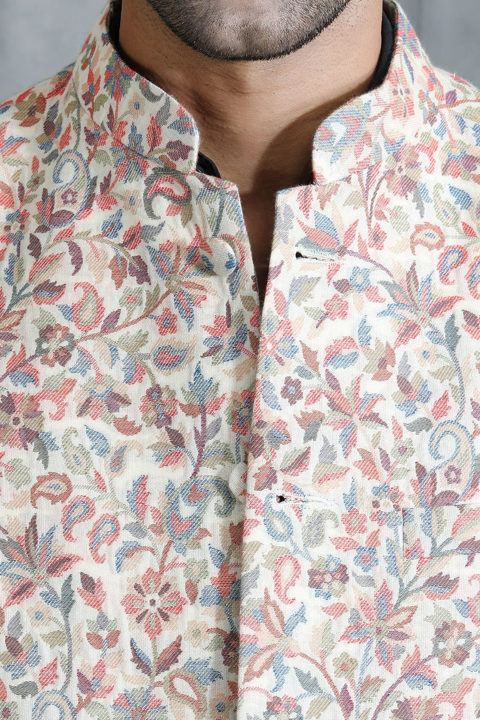 Pashmina Vintage Kani Desgin Mens' Waist Coat/Bandi | SHOBITAM