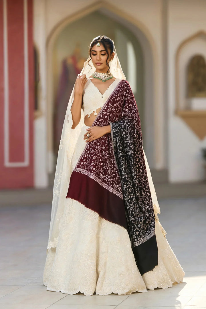 Koshi Soozni Pashmina Shawl Size40x 80