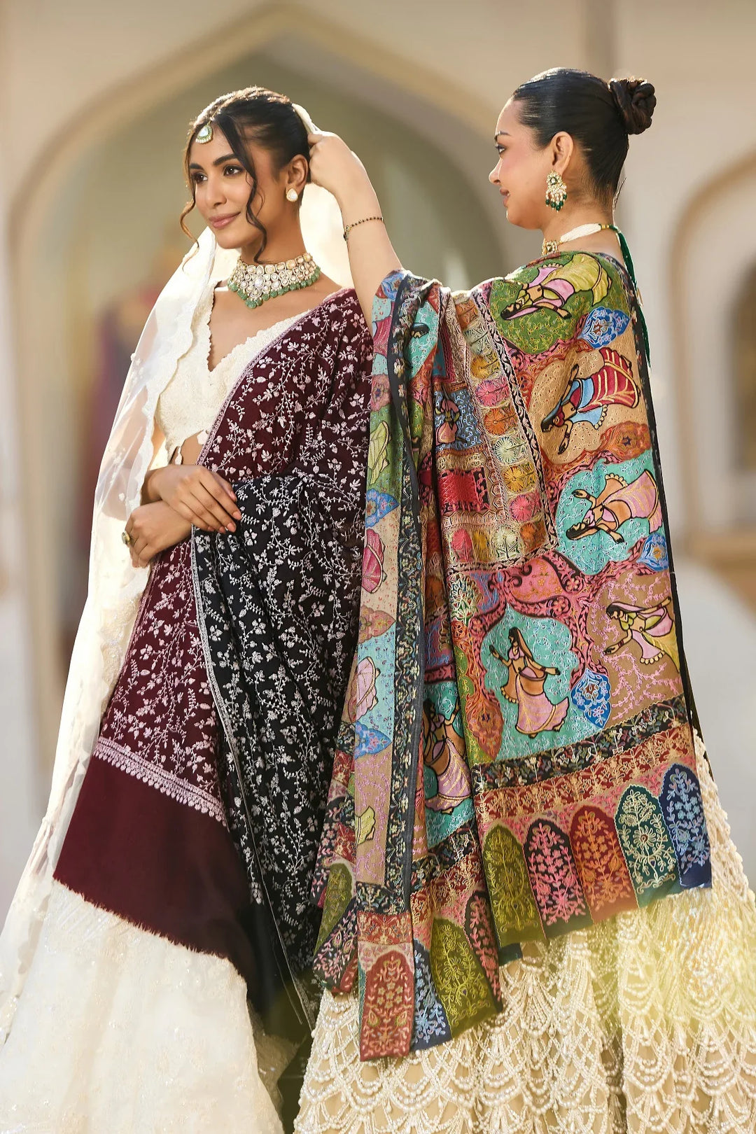 Koshi Soozni Pashmina Shawl Size40x 80