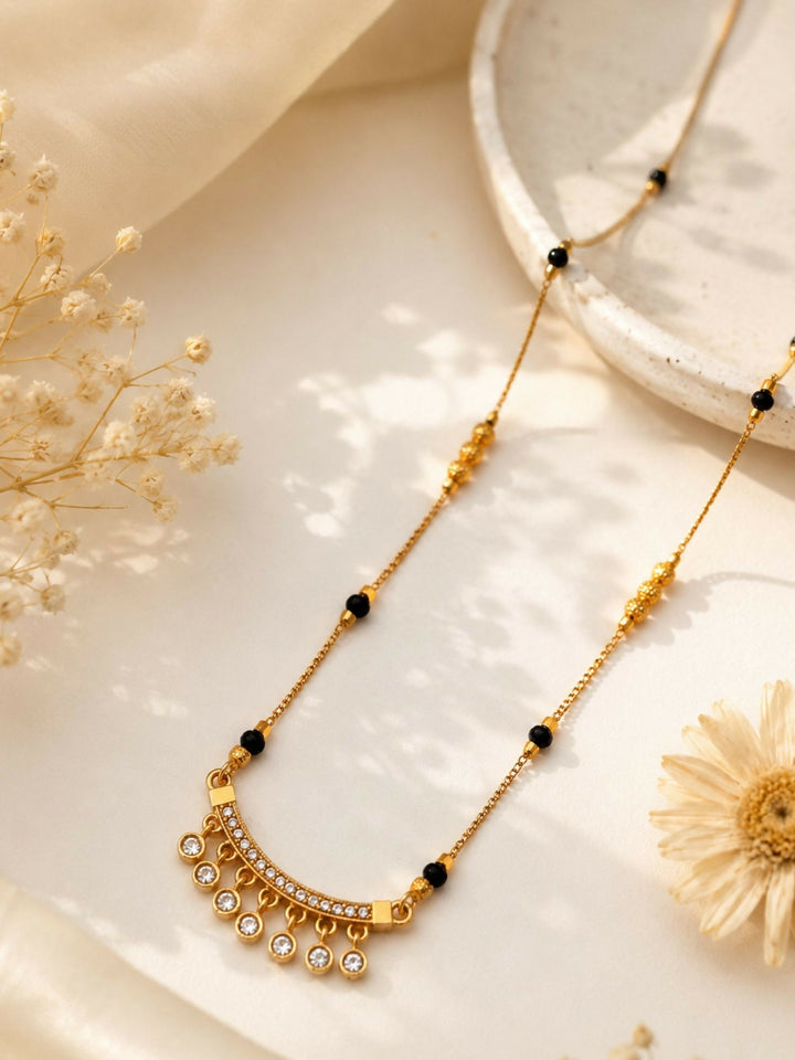 High Quality Fancy Gold Plated Mangalsutra | SHOBITAM