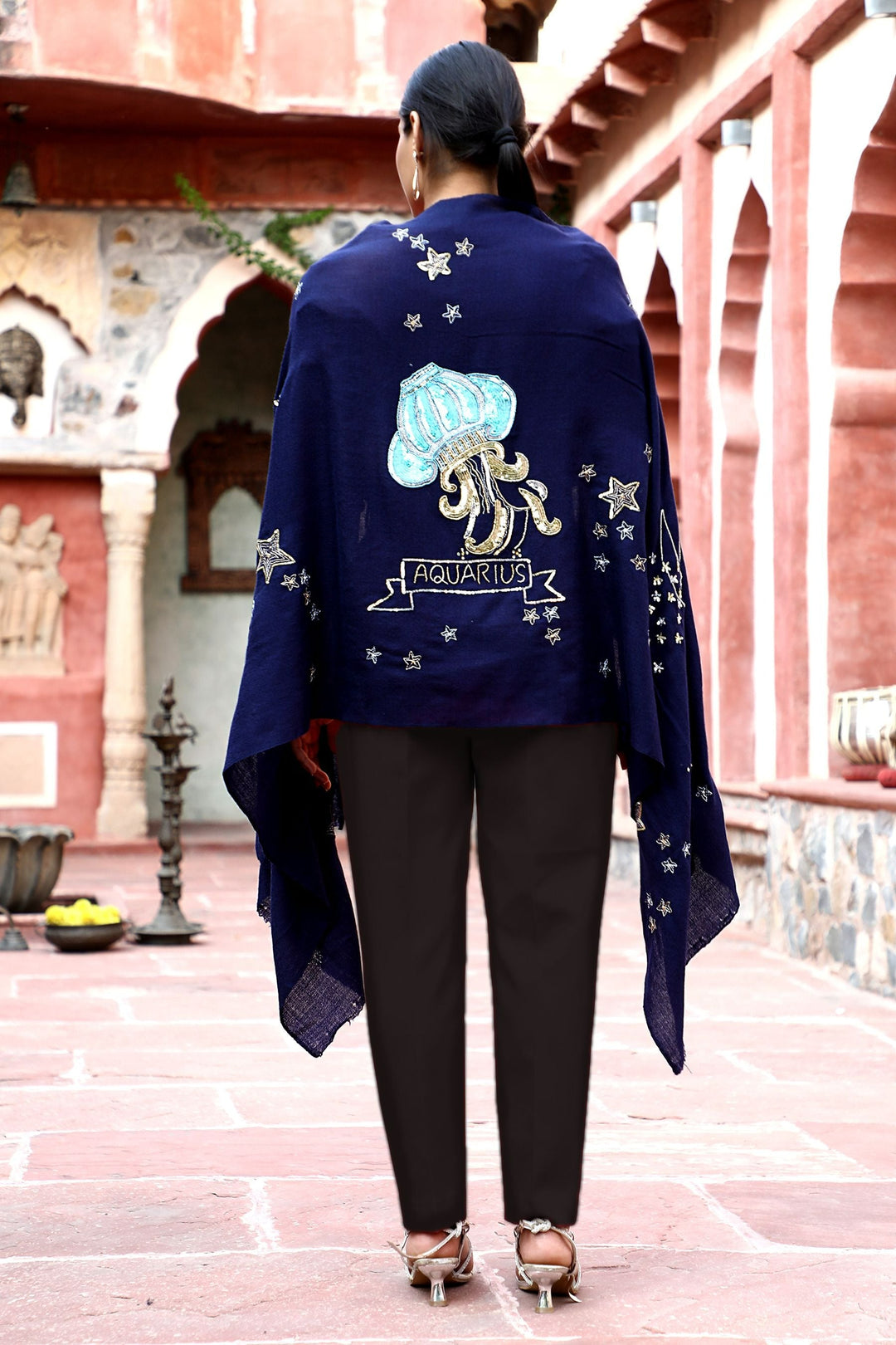 Aquarius Sequence Pipe Work and Thread Work Stole | SHOBITAM