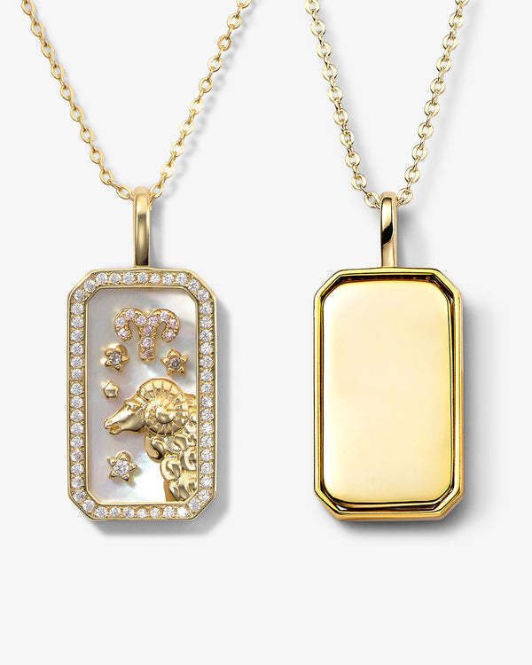 Zodiac Pendant  and chain | 18K Gold-Plated Steel Chain and Pendant