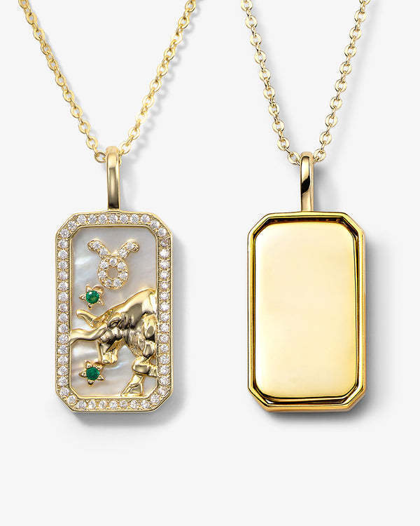 Zodiac Pendant  and chain | 18K Gold-Plated Steel Chain and Pendant