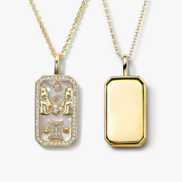 Zodiac Pendant  and chain | 18K Gold-Plated Steel Chain and Pendant