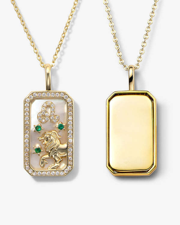 Zodiac Pendant  and chain | 18K Gold-Plated Steel Chain and Pendant
