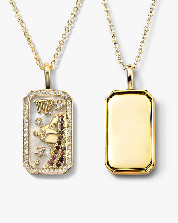 Zodiac Pendant  and chain | 18K Gold-Plated Steel Chain and Pendant
