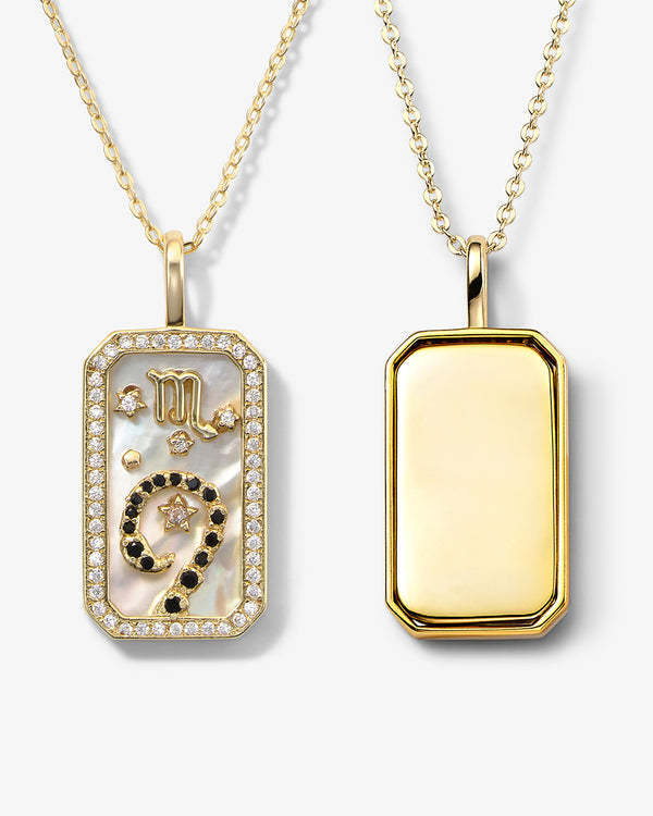 Zodiac Pendant  and chain | 18K Gold-Plated Steel Chain and Pendant