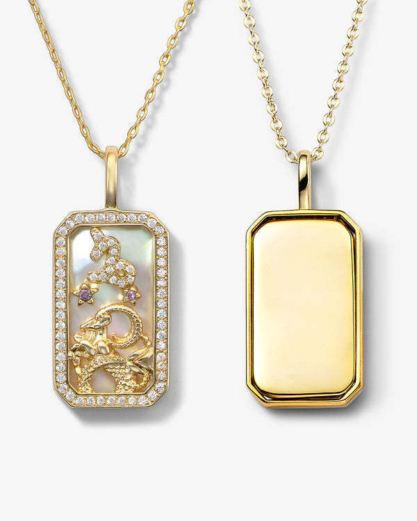 Zodiac Pendant  and chain | 18K Gold-Plated Steel Chain and Pendant