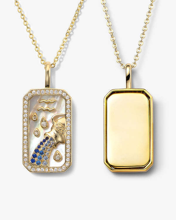 Zodiac Pendant  and chain | 18K Gold-Plated Steel Chain and Pendant