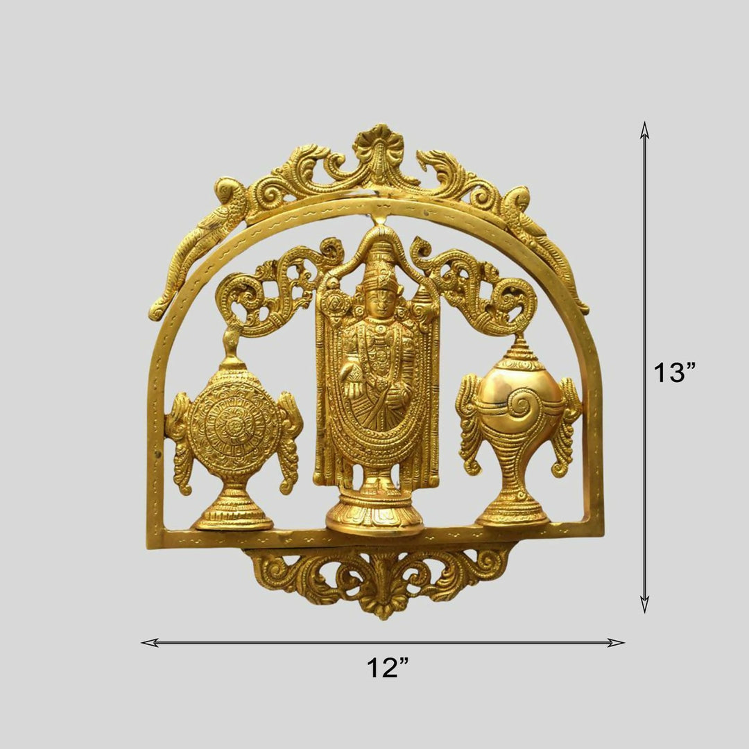 BRASS BALAJI WALL HANGING IDOL 13*12*2 | SHOBITAM