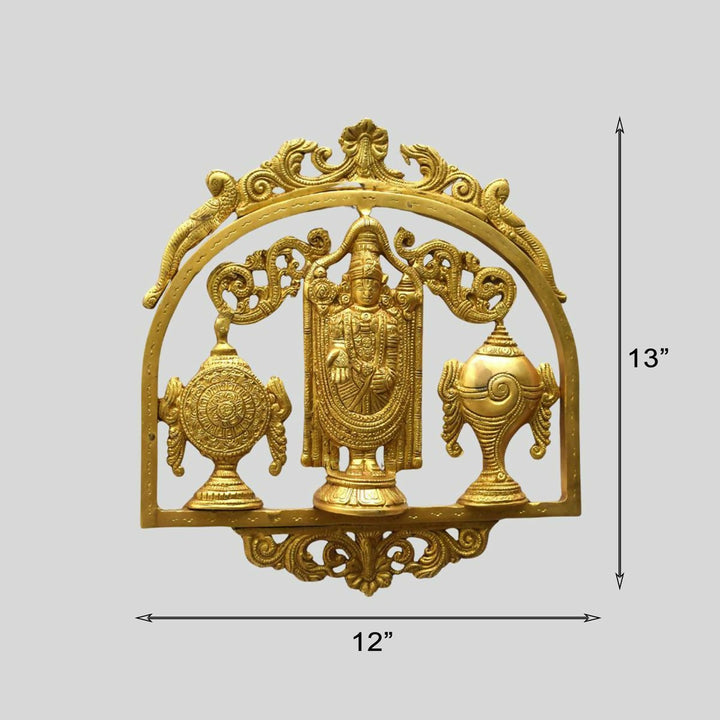 BRASS BALAJI WALL HANGING IDOL 13*12*2 | SHOBITAM