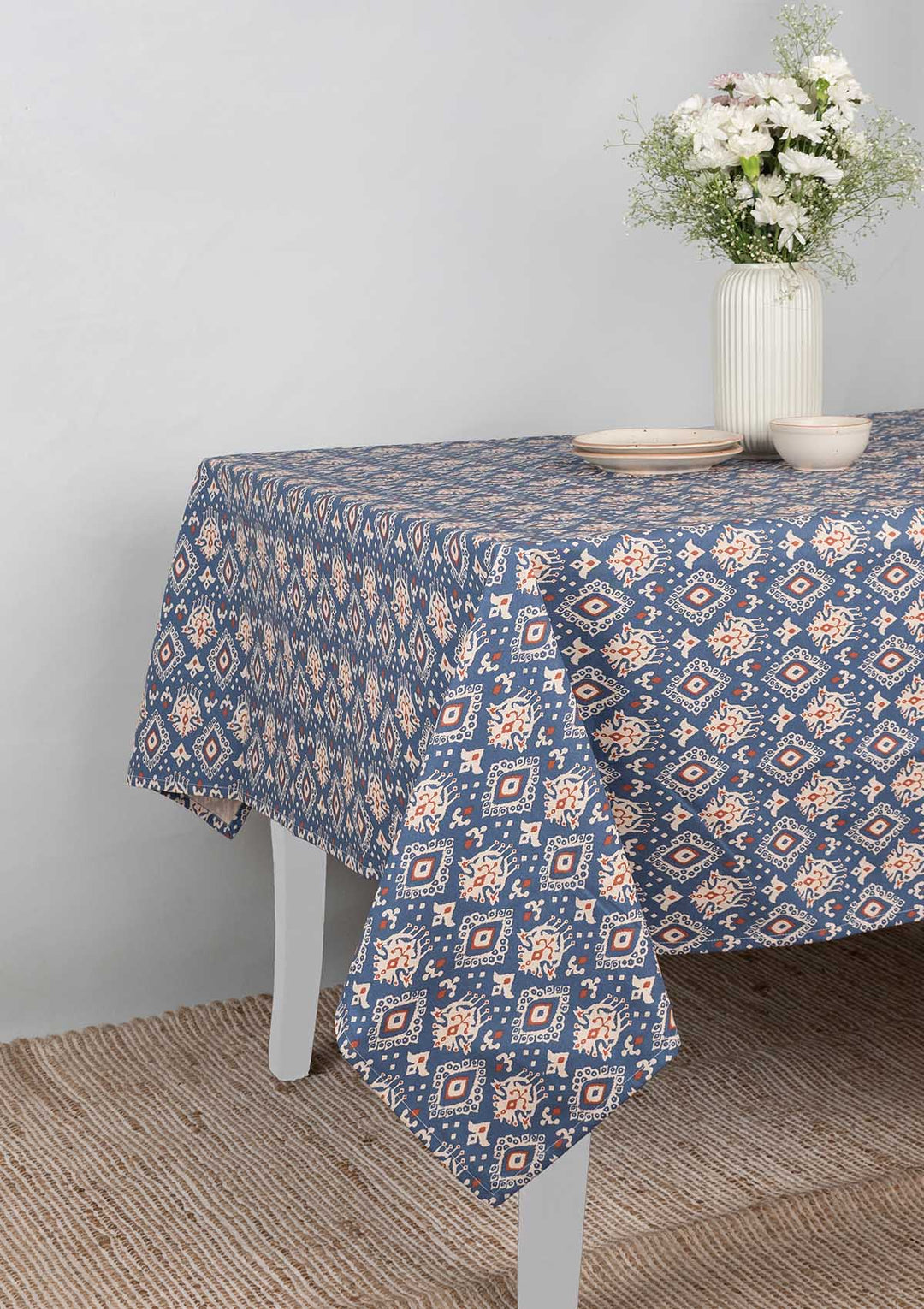 Durbar Spill safe water-resistant coated cotton table cloth | SHOBITAM