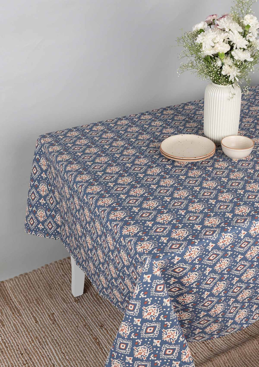 Durbar Spill safe water-resistant coated cotton table cloth | SHOBITAM