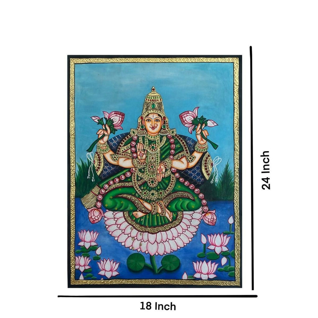 TANJORE PAINTING LAKSHMI 24*18 | SHOBITAM
