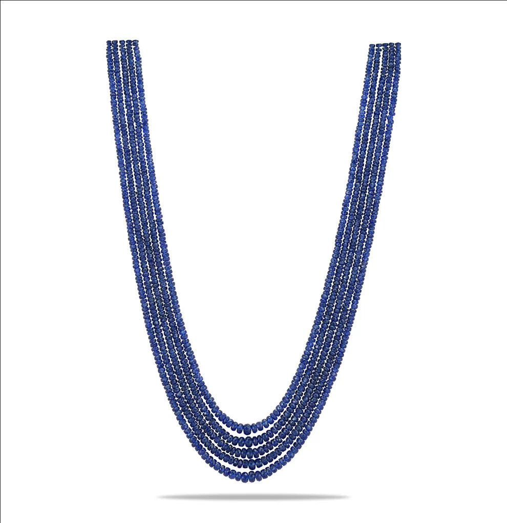 5 Strand Natural Blue Sapphire Mala