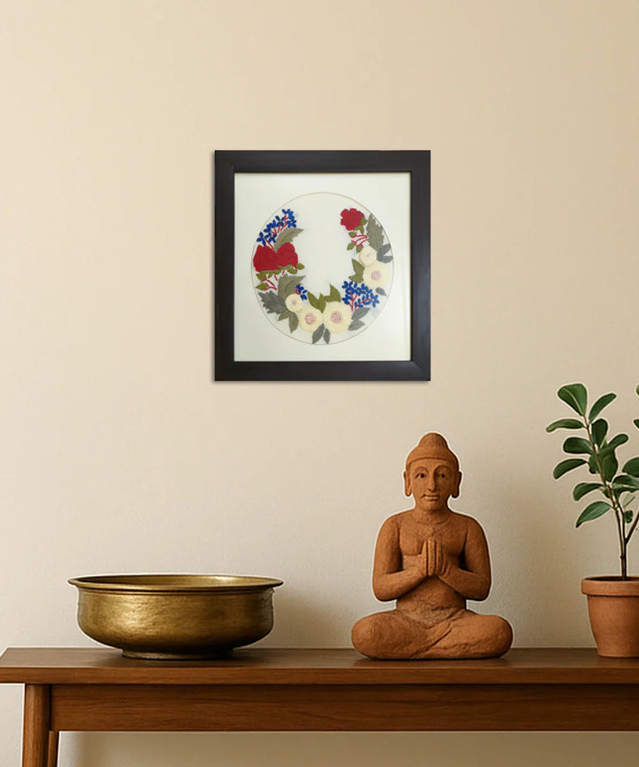 Multicolor Arc Hand Embroidered Wall Art | Framed | SHOBITAM