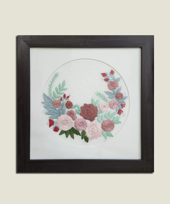 Garden Arc Hand Embroidered Wall Art | Framed | SHOBITAM
