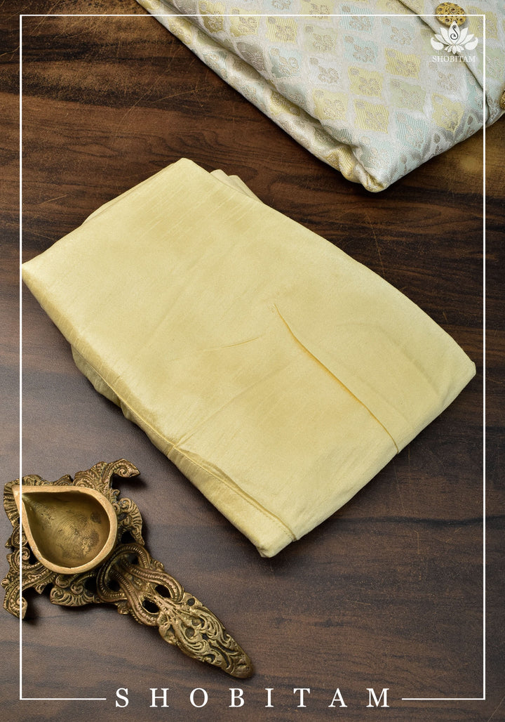 Waistcoat for Men in Beige with Pastel Brocade,  Multiple Size | Ethnic Menswear by Shobitam