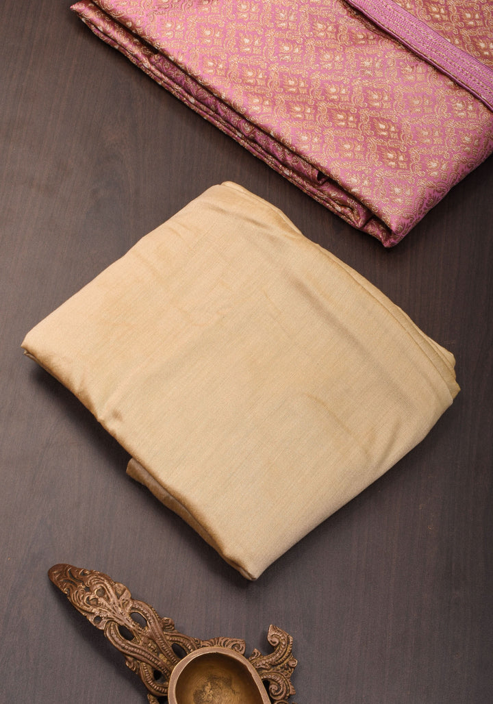 Pink Self Weave Kurta Pajama Set for Men,  Multiple Size | Ethnic Menswear by Shobitam