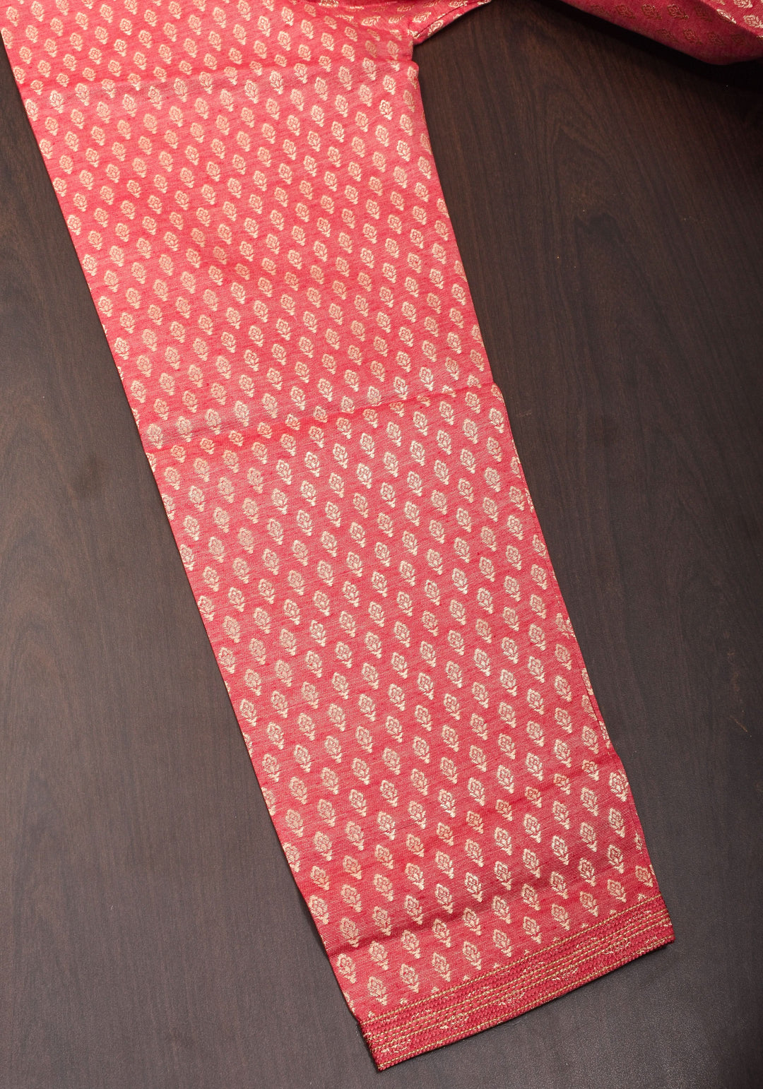 Peach Pink Self Weave Kurta pajama Set for Men, Multiple Sizes | Ethnic Menswear by Shobitam