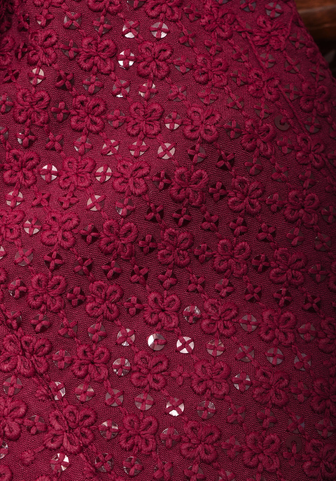 Maroon Embroidered and sequin embellished Kurta Pajama Set for Men, Multiple Size | Ethnic Menswear by Shobitam