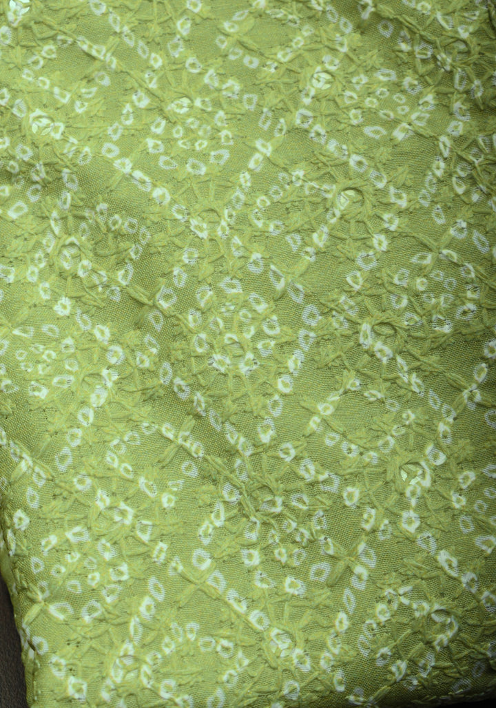 Bandhini Kurta Pajama Set in Pista Green for Men | Ethnic Menswear by Shobitam