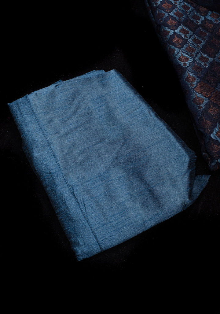 Midnight Blue and Antique Copper Men's Kurta| Ethnic Menswear by Shobitam
