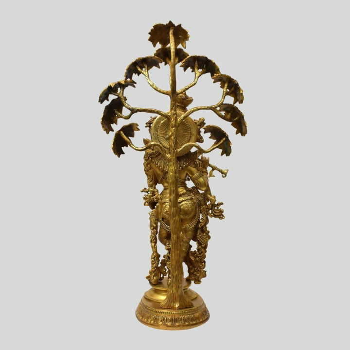 BRASS KRISHNA WITH TREE 34*17*12 | SHOBITAM