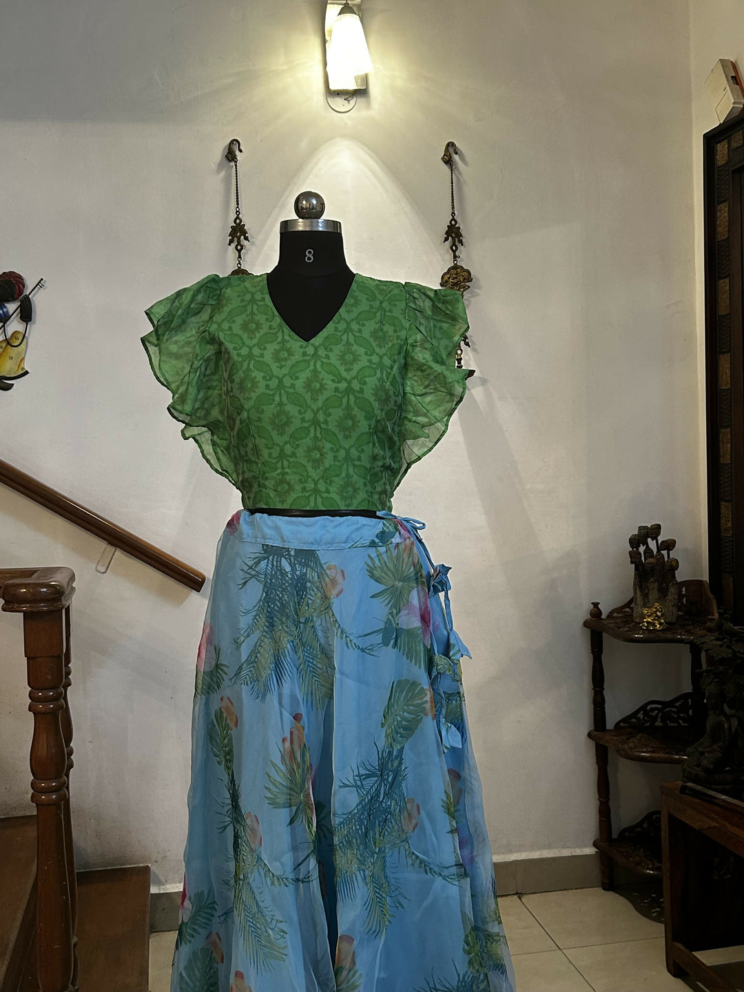 Yuvathi fancy Lehenga Blue / Green | SHOBITAM