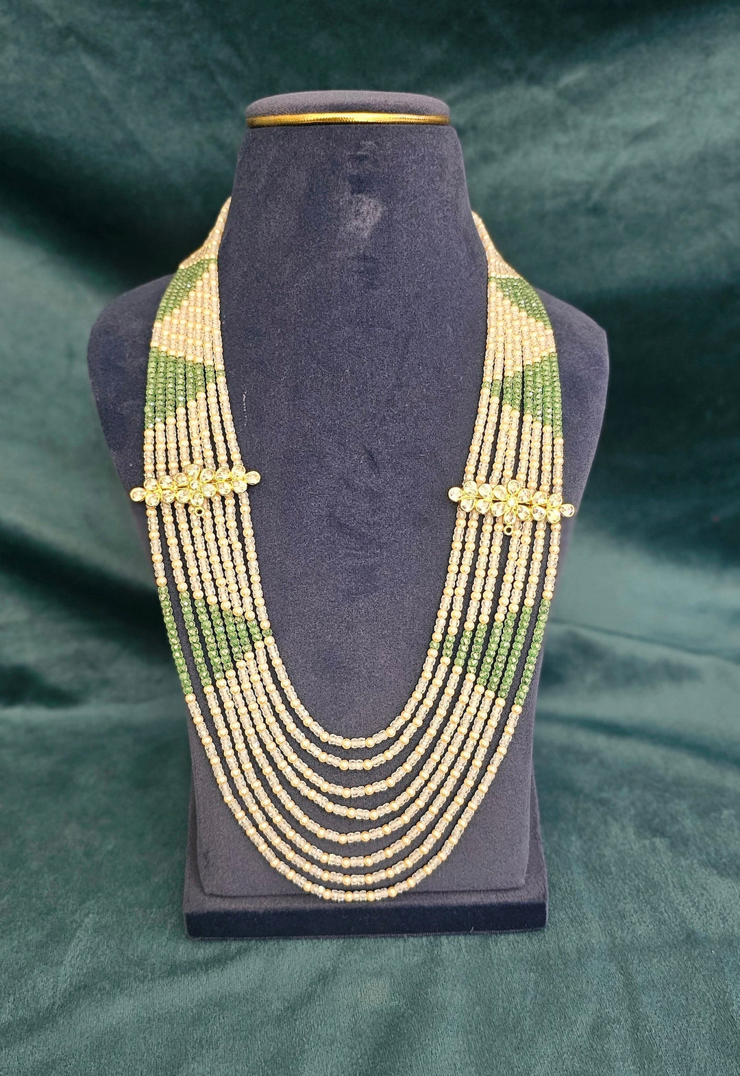 Emerald Royale Seven Layer Fancy Pearl Necklace | SHOBITAM