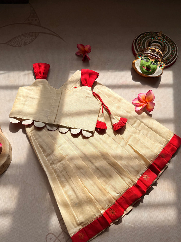 Naya Crop Top and Skirt - Onam Edit Express | SHOBITAM