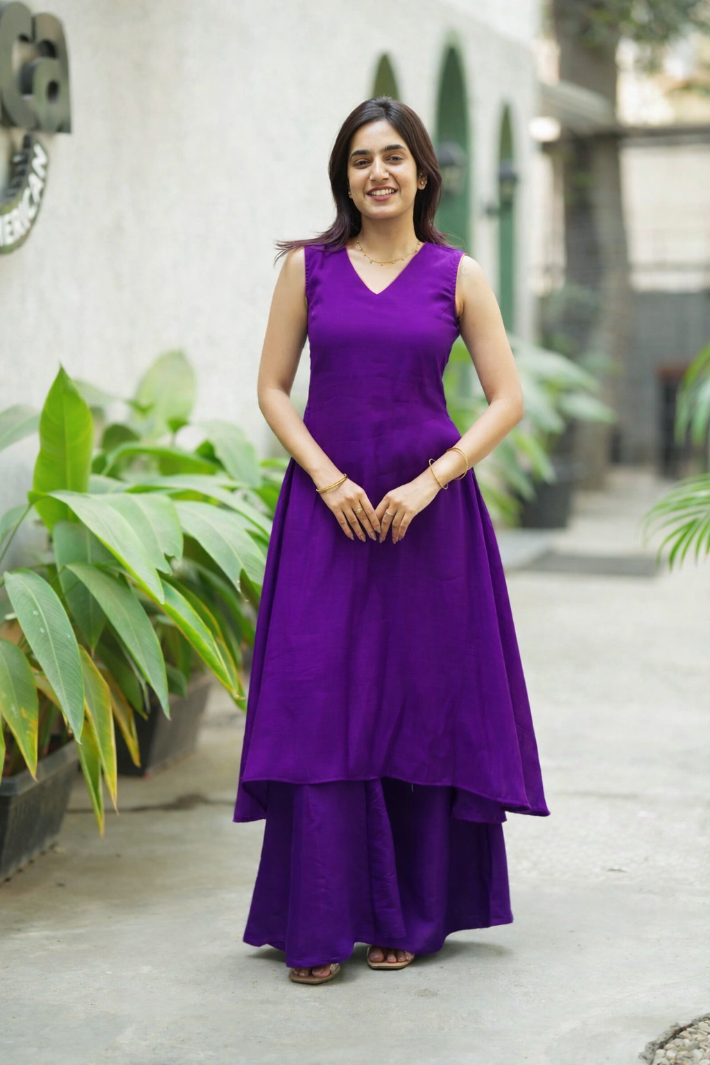 Nandhitha Violet Kurta Set ( Set of 2) | SHOBITAM