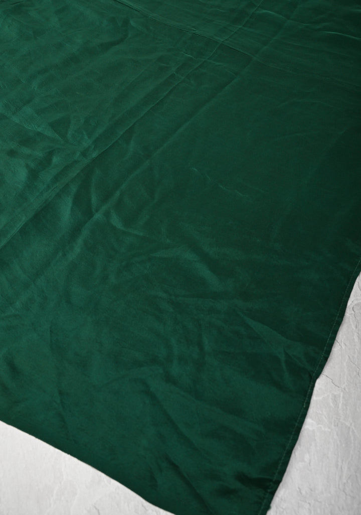 Dark Teal Hand Shibori mandala Dye and bandhej design on Habutai silk Saree | SILK MARK CERTIFIED
